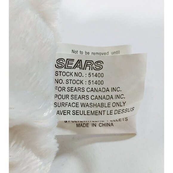 2002 Sears Exclusive Plush Stuffed  White Polar Bear w/Hat Scarf 6" - Picture 4 of 4